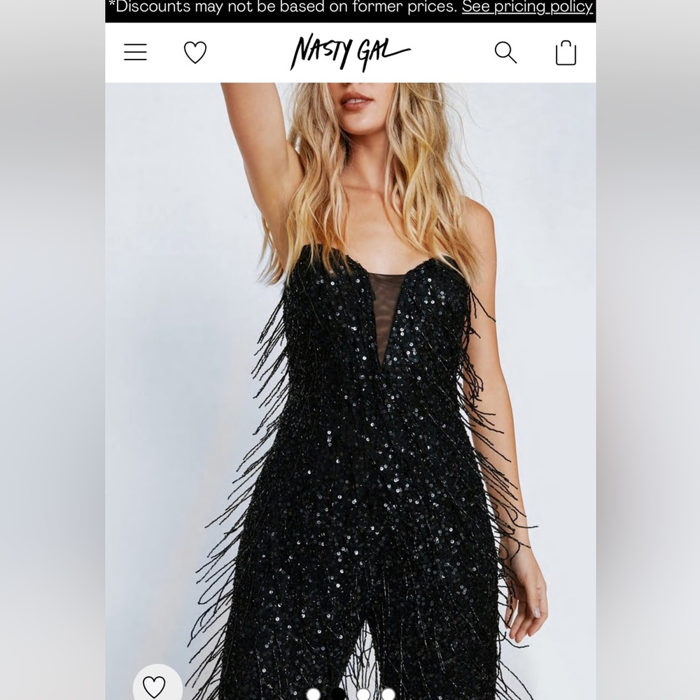 Nasty Gal sequin fringe jumper